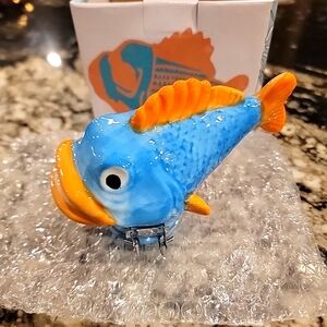 Stash Jarb Herb Pot Seeds Fish Porcelain Airtight Container Trinket 50mL